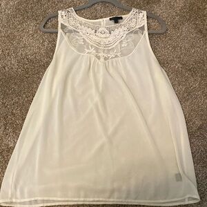 Cream/White tank top blouse